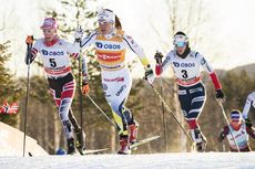 NordicFocus 03.12.2017, Lillehammer, Norway (NOR):Teresa Stadlober (AUT), Charlotte Kalla (SWE), Heidi Weng (NOR), (l-r) - FIS world cup cross-country, skiathlon women, Lillehammer (NOR). www.nordicfocus.com. © Modica/NordicFocus. Every downloaded picture is fee-l