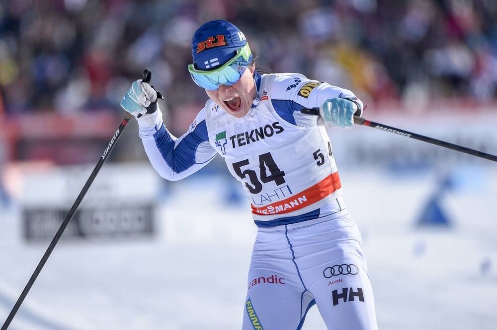 04.03.2018, Lahti, Finland (FIN):Krista Parmakoski (FIN) - FIS world cup cross-country, 10km women, Lahti (FIN). www.nordicfocus.com. © Thibaut/NordicFocus. Every downloaded picture is fee-liable.