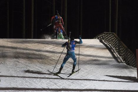 NordicFocus 08.03.2018, Kontiolahti, Finland (FIN):Simon Fourcade (FRA) - IBU world cup biathlon, sprint men, Kontiolahti (FIN). www.nordicfocus.com. © Manzoni/NordicFocus. Every downloaded picture is fee-liable.