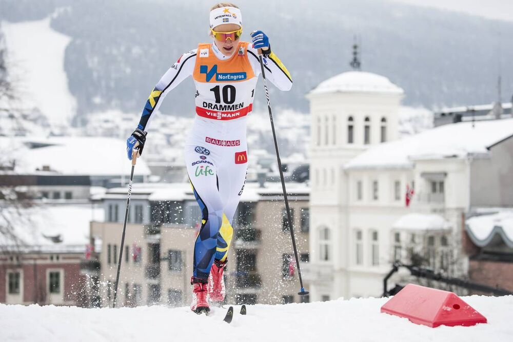 07.03.2018, Drammen, Norway (NOR):Stina Nilsson (SWE) - FIS world cup cross-country, individual sprint, Drammen (NOR). www.nordicfocus.com. © Modica/NordicFocus. Every downloaded picture is fee-liable.