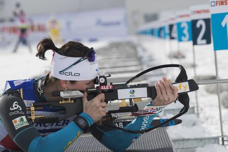 NordicFocus 28.01.2018, Ridnaun, Italy (ITA):Julia Simon (FRA) - IBU Open European championships biathlon, single mixed relay, Ridnaun (ITA). www.nordicfocus.com. © Manzoni/NordicFocus. Every downloaded picture is fee-liable.