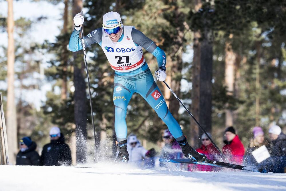 16.03.2018, Falun Sweden (SWE):Maurice Manificat (FRA) - FIS world cup cross-country, individual sprint, Falun (SWE). www.nordicfocus.com. © Modica/NordicFocus. Every downloaded picture is fee-liable.