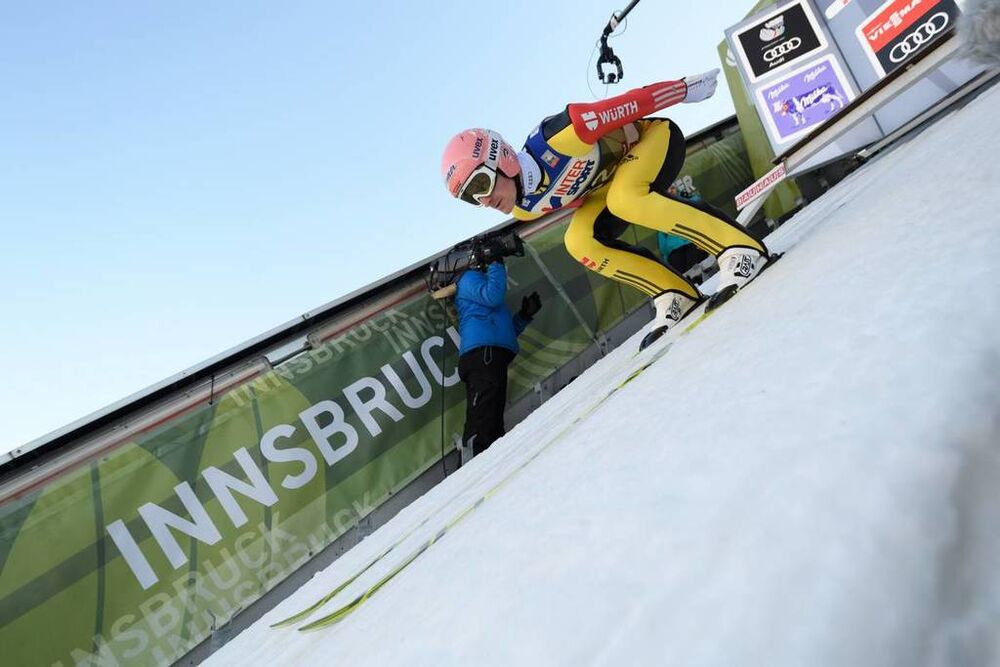 03.01.2017, Innsbruck, Austria (AUT):Severin Freund (GER) - FIS world cup ski jumping, four hills tournament, training, Innsbruck (AUT). www.nordicfocus.com. © Rauschendorfer/NordicFocus. Every downloaded picture is fee-liable.