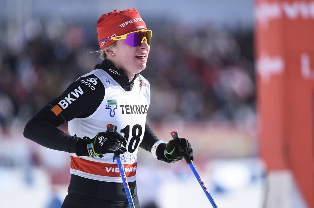 04.03.2018, Lahti, Finland (FIN):Nadine Faehndrich (SUI) - FIS world cup cross-country, 10km women, Lahti (FIN). www.nordicfocus.com. © Thibaut/NordicFocus. Every downloaded picture is fee-liable.