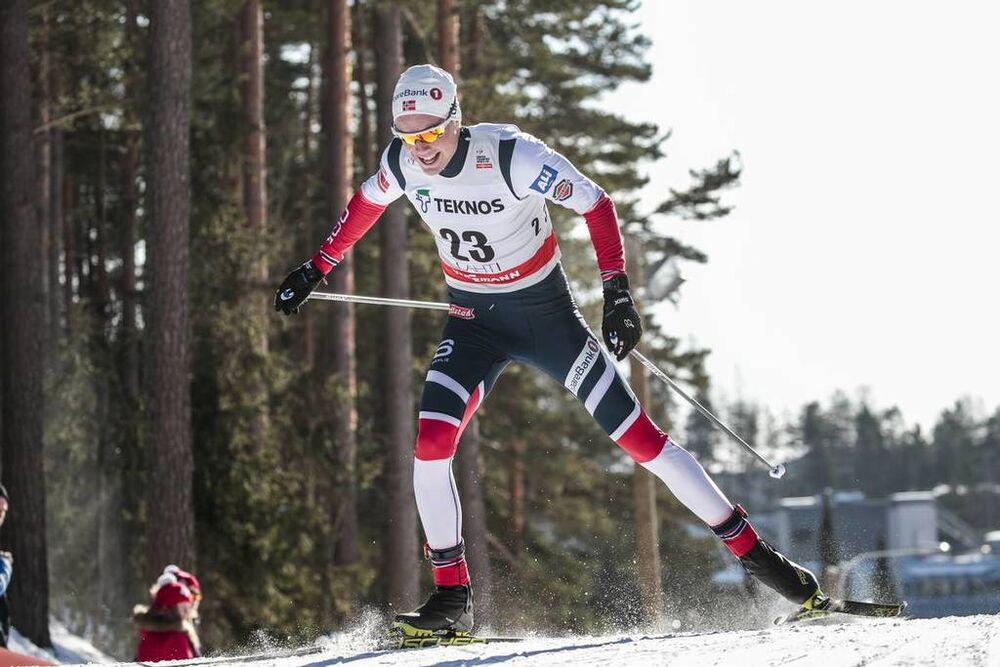 03.03.2018, Lahti, Finland (FIN):Gjoeran Tefre (NOR) - FIS world cup cross-country, individual sprint, Lahti (FIN). www.nordicfocus.com. © Modica/NordicFocus. Every downloaded picture is fee-liable.