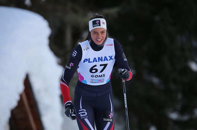 19-ÅRIGA Kristine Stavås Skistad var överraskande tvåa i den norska sprintpremiären i Beitostölen. Foto/rights: KJELL-ERIK KRISTIANSEN/KEK-stock