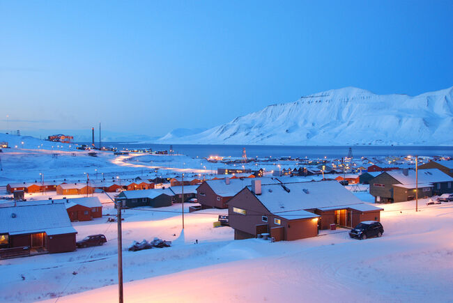 Oversikt over boliger i Longyearbyen. Foto: Dag Arne Husdal