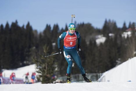 NordicFocus 18.03.2018, Oslo, Norway (NOR):Yuliia Dzhima (UKR) - IBU world cup biathlon, pursuit women, Oslo (NOR). www.nordicfocus.com. © Manzoni/NordicFocus. Every downloaded picture is fee-liable.