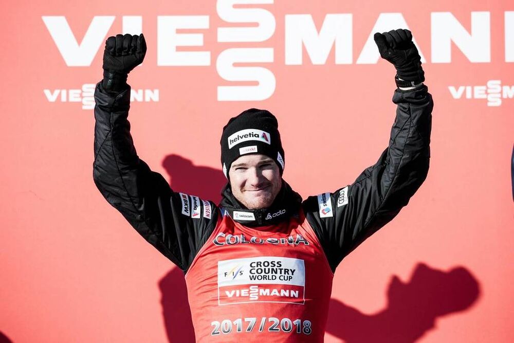 18.03.2018, Falun Sweden (SWE):Dario Cologna (SUI) - FIS world cup cross-country, pursuit men, Falun (SWE). www.nordicfocus.com. © Modica/NordicFocus. Every downloaded picture is fee-liable.