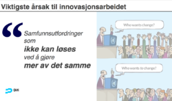Illustrasjonsbilde fra Difis presentasjon på Forvaltningskonferansen.