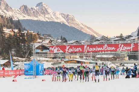 NordicFocus 13.01.2018, Seefeld, Austria (AUT): start of the females race - Visma Ski Classics Kaiser Maximilian Lauf, Seefeld (AUT). www.nordicfocus.com. © Rauschendorfer/NordicFocus. Every downloaded picture is fee-liable.