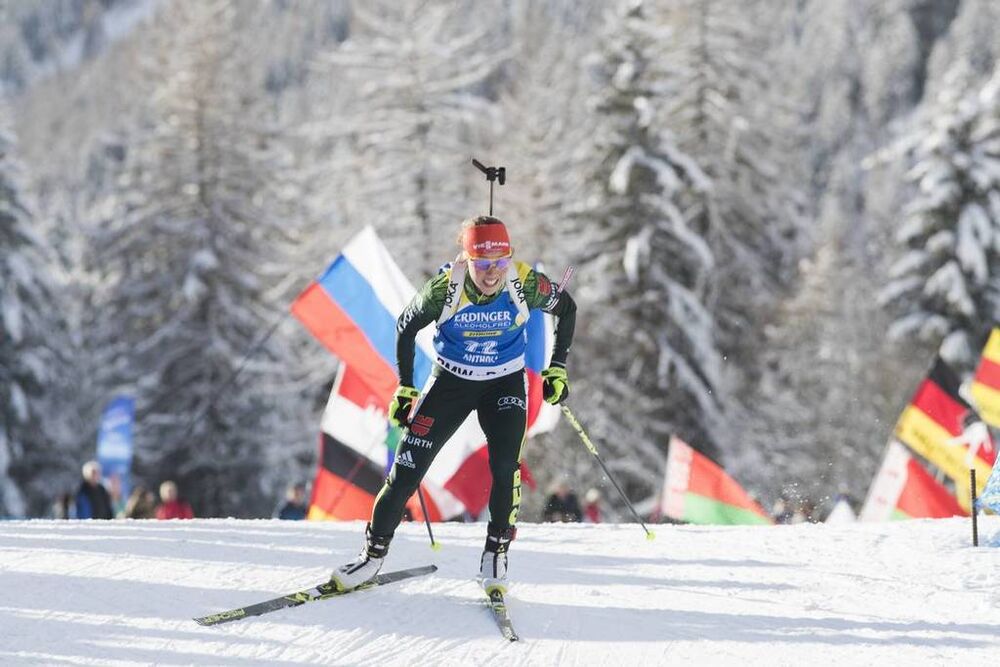 18.01.2018, Antholz, Italy (ITA):Laura Dahlmeier (GER) -  IBU world cup biathlon, sprint women, Antholz (ITA). www.nordicfocus.com. © Manzoni/NordicFocus. Every downloaded picture is fee-liable.