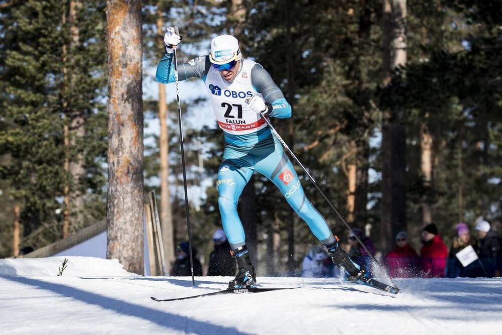 16.03.2018, Falun Sweden (SWE):Maurice Manificat (FRA) - FIS world cup cross-country, individual sprint, Falun (SWE). www.nordicfocus.com. © Modica/NordicFocus. Every downloaded picture is fee-liable.