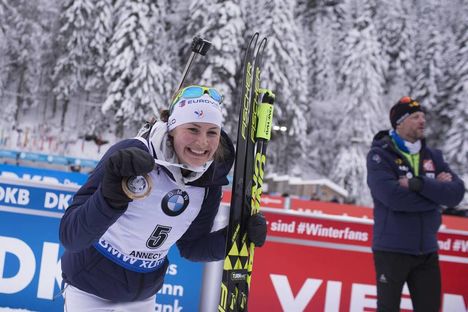 NordicFocus 17.12.2017, Annecy-Le Grand Bornand, France (FRA):Justine Braisaz (FRA) - IBU world cup biathlon, mass women, Annecy-Le Grand Bornand (FRA). www.nordicfocus.com. © Manzoni/NordicFocus. Every downloaded picture is fee-liable.
