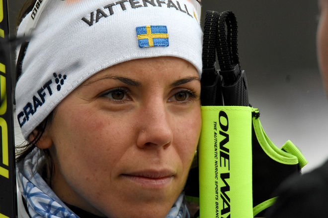CHARLOTTE KALLA är småförkyld och åker inte helgens världscuptävlingar i Davos. Hon ersätts av Maja Dahlqvist i distansloppet. Foto/rights: ROLF ZETTERBERG/KEK-stock