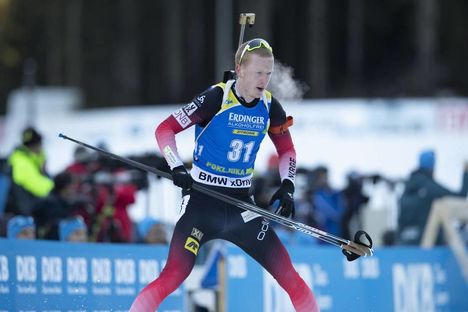 NordicFocus 07.12.2018, Pokljuka, Slovenia (SLO):Johannes Thingnes Boe (NOR) - IBU world cup biathlon, sprint men, Pokljuka (SLO). www.nordicfocus.com. © Manzoni/NordicFocus. Every downloaded picture is fee-liable.