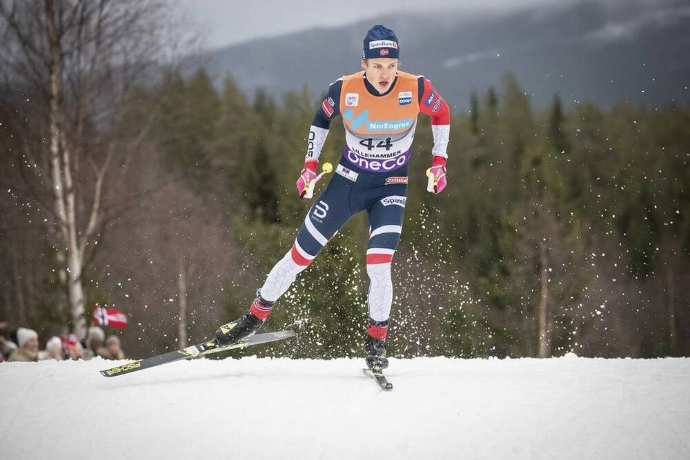 02.12.2018, Lillehammer, Norway (NOR):Johannes Hoesflot Klaebo (NOR) - FIS world cup cross-country, pursuit men, Lillehammer (NOR). www.nordicfocus.com. © Modica/NordicFocus. Every downloaded picture is fee-liable.