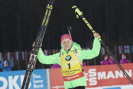 NordicFocus 18.12.2016, Nove Mesto, Czech Republic (CZE): Laura Dahlmeier (GER) - IBU world cup biathlon, mass women, Nove Mesto (CZE). www.nordicfocus.com. © Manzoni/NordicFocus. Every downloaded picture is fee-liable.
