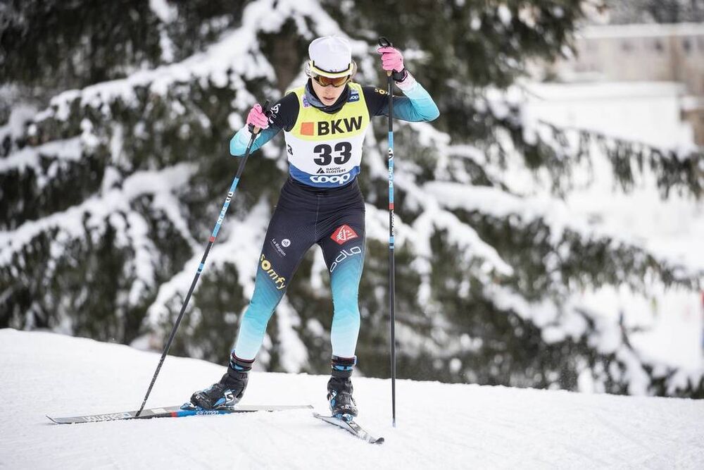 16.12.2018, Davos, Switzerland (SUI):Delphine Claudel (FRA) - FIS world cup cross-country, 10km women, Davos (SUI). www.nordicfocus.com. © Modica/NordicFocus. Every downloaded picture is fee-liable.