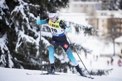 NordicFocus 16.12.2018, Davos, Switzerland (SUI):Anouk Faivre Picon (FRA) - FIS world cup cross-country, 10km women, Davos (SUI). www.nordicfocus.com. © Modica/NordicFocus. Every downloaded picture is fee-liable.
