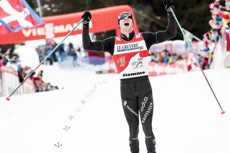 NordicFocus 07.01.2018, Val di Fiemme, Italy (ITA):Dario Cologna (SUI) - FIS world cup cross-country, tour de ski, final climb men, Val di Fiemme (ITA). www.nordicfocus.com. © Modica/NordicFocus. Every downloaded picture is fee-liable.