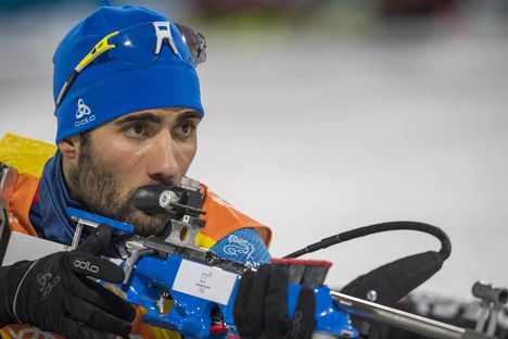 NordicFocus 23.02.2018, Pyeongchang, Korea (KOR):Martin Fourcade (FRA) - XXIII. Olympic Winter Games Pyeongchang 2018, biathlon, relay men, Pyeongchang (KOR). www.nordicfocus.com. © Thibaut/NordicFocus. Every downloaded picture is fee-liable.