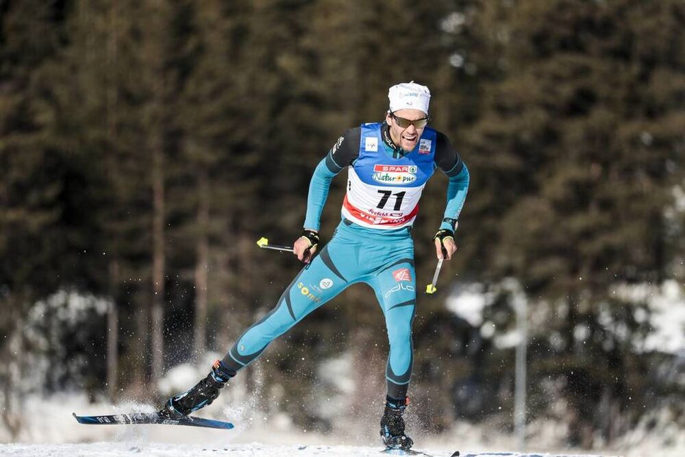27.01.2018, Seefeld, Austria (AUT):Jean Tiberghien (FRA) - FIS world cup cross-country, individual sprint, Seefeld (AUT). www.nordicfocus.com. © Modica/NordicFocus. Every downloaded picture is fee-liable.