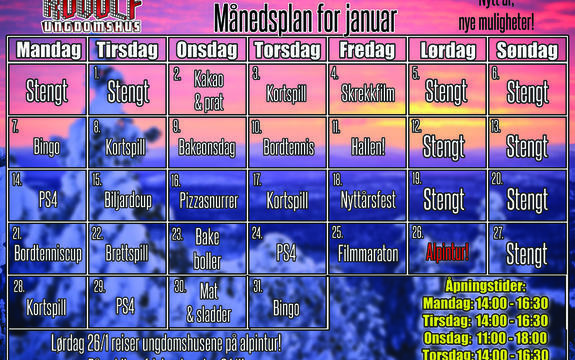 Månedsplan januar 2019 Rudolf