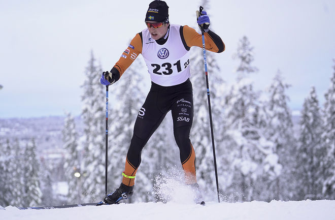 HUGO JACOBSSON, Falun-Borlänge SK var näst bäste svensk i kvalet och tar seniornivån bättre och bättre i sprint. Foto/rights: TOM-WILLIAM LINDSTRÖM/KEK-stock