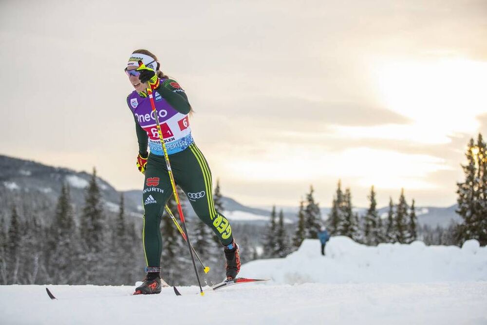 09.12.2018, Beitostolen, Norway (NOR):Antonia Fraebel (GER) - FIS world cup cross-country, 4x5km women, Beitostolen (NOR). www.nordicfocus.com. © Modica/NordicFocus. Every downloaded picture is fee-liable.