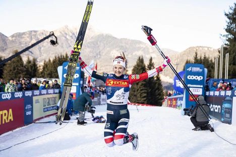 NordicFocus 06.01.2019, Val di Fiemme, Italy (ITA):Ingvild Flugstad Oestberg (NOR) - FIS world cup cross-country, tour de ski, final climb women, Val di Fiemme (ITA). www.nordicfocus.com. © Modica/NordicFocus. Every downloaded picture is fee-liable.