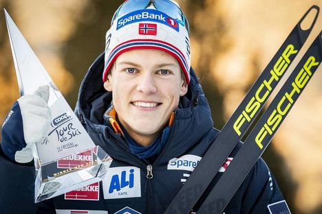 NordicFocus 06.01.2019, Val di Fiemme, Italy (ITA):Johannes Hoesflot Klaebo (NOR) - FIS world cup cross-country, tour de ski, final climb men, Val di Fiemme (ITA). www.nordicfocus.com. © Modica/NordicFocus. Every downloaded picture is fee-liable.