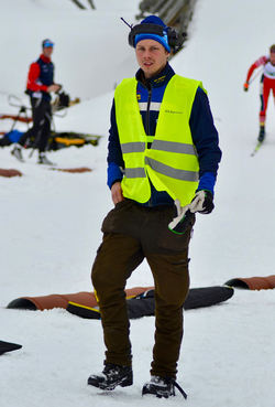 ANDREAS BJÖRNS var tävlingsledare Tour de Fyrfasens första fas i Hede. Foto: IDA STEFFANSSON