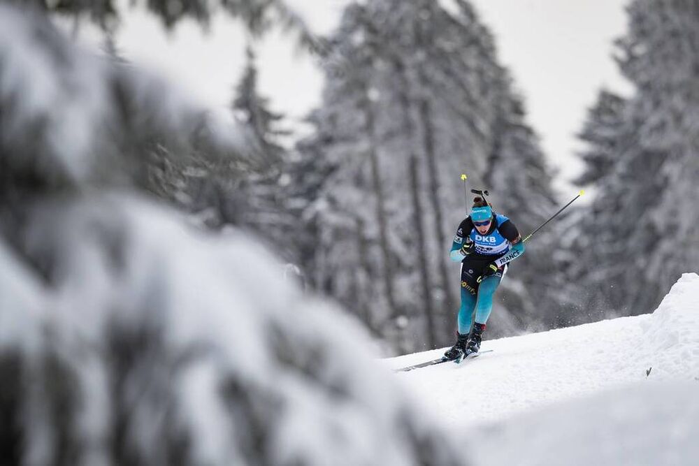 10.01.2019, Oberhof, Germany (GER):Julia Simon (FRA) -  IBU world cup biathlon, sprint women, Oberhof (GER). www.nordicfocus.com. © Manzoni/NordicFocus. Every downloaded picture is fee-liable.