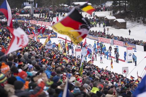 NordicFocus 14.01.2018, Ruhpolding, Germany (GER):Martin Fourcade (FRA), Johannes Thingnes Boe (NOR), Jakov Fak (SLO), Lukas Hofer (ITA), Anton Shipulin (RUS), Tarjei Boe (NOR), Simon Schempp (GER), Arnd Peiffer (GER), Simon Desthieux (FRA), Lars Helge Birkeland (NO
