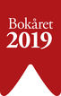 Rød logo med tekst Bokåret 2019