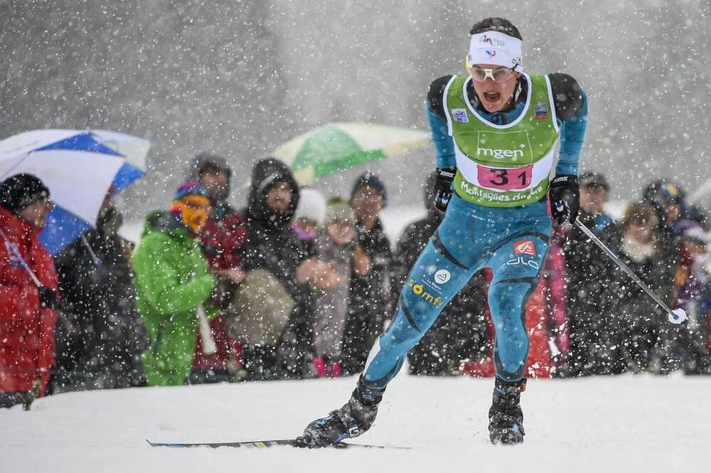 21.01.2018, Chaux-Neuve, France (FRA):Antoine Gerard (FRA) - FIS world cup nordic combined, team HS118/4x5km, Chaux-Neuve (FRA). www.nordicfocus.com. © Thibaut/NordicFocus. Every downloaded picture is fee-liable.