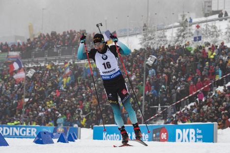 NordicFocus 11.01.2019, Oberhof, Germany (GER):Martin Fourcade (FRA) - IBU world cup biathlon, sprint men, Oberhof (GER). www.nordicfocus.com. © Manzoni/NordicFocus. Every downloaded picture is fee-liable.