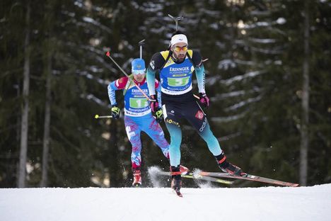 NordicFocus 18.01.2019, Ruhpolding, Germany (GER):Martin Fourcade (FRA) - IBU world cup biathlon, relay men, Ruhpolding (GER). www.nordicfocus.com. © Manzoni/NordicFocus. Every downloaded picture is fee-liable.
