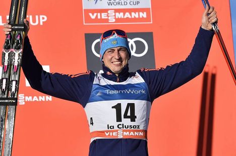 NordicFocus 17.12.2016, La Clusaz, France (FRA):Alexander Legkov (RUS), (l-r) - FIS world cup cross-country, mass men, La Clusaz (FRA). www.nordicfocus.com. © Thibaut/NordicFocus. Every downloaded picture is fee-liable.
