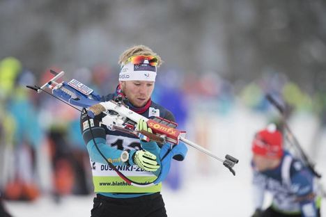 NordicFocus 25.01.2017, Duszniki Zdroj, Poland (POL):Aristide Begue (FRA) - IBU Open European championships biathlon, individual men, Duszniki Zdroj (POL). www.nordicfocus.com. © Manzoni/NordicFocus. Every downloaded picture is fee-liable.