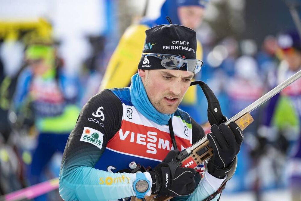 23.01.2019, Antholz, Italy (ITA):Simon Desthieux (FRA) -  IBU world cup biathlon, training, Antholz (ITA). www.nordicfocus.com. © Manzoni/NordicFocus. Every downloaded picture is fee-liable.