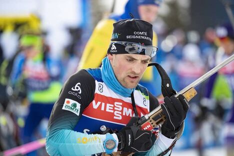 NordicFocus 23.01.2019, Antholz, Italy (ITA):Simon Desthieux (FRA) - IBU world cup biathlon, training, Antholz (ITA). www.nordicfocus.com. © Manzoni/NordicFocus. Every downloaded picture is fee-liable.