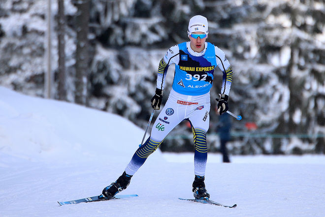 JONATHAN EDMAN var bäste svensk i lördagens individuella lopp i den nordiska juniorlandskampen i Otepää. Foto: HEIDI LEHIKOINEN