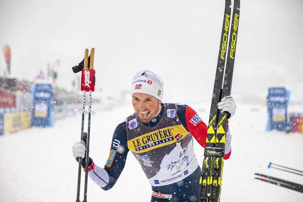 02.01.2019, Oberstdorf, Germany (GER):Emil Iversen (NOR) - FIS world cup cross-country, tour de ski, mass men, Oberstdorf (GER). www.nordicfocus.com. © Modica/NordicFocus. Every downloaded picture is fee-liable.