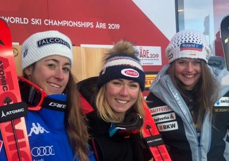 Podium Are Super-G dames