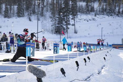 NordicFocus 05.02.2019, Canmore, Canada (CAN):Fabien Claude (FRA) - IBU world cup biathlon, training, Canmore (CAN). www.nordicfocus.com. © Manzoni/NordicFocus. Every downloaded picture is fee-liable.