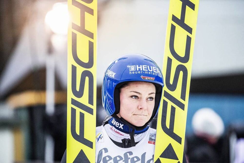 03.02.2019, Hinzenbach, Austria (AUT):Carina Vogt (GER) - FIS world cup ski jumping ladies, individual HS90, Hinzenbach (AUT). www.nordicfocus.com. © Modica/NordicFocus. Every downloaded picture is fee-liable.