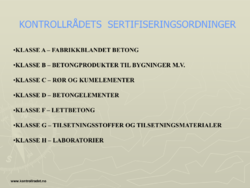 Noen av Kontrollrådets sertifiseringsordninger. Fra rådets nettsted.