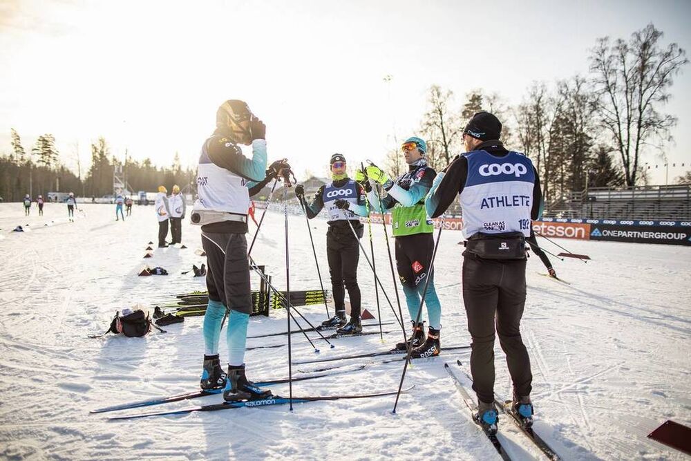25.01.2019, Ulricehamn, Sweden (SWE):Maurice Manificat (FRA), Richard Jouve (FRA), (l-r)  - FIS world cup cross-country, training, Ulricehamn (SWE). www.nordicfocus.com. © Modica/NordicFocus. Every downloaded picture is fee-liable.